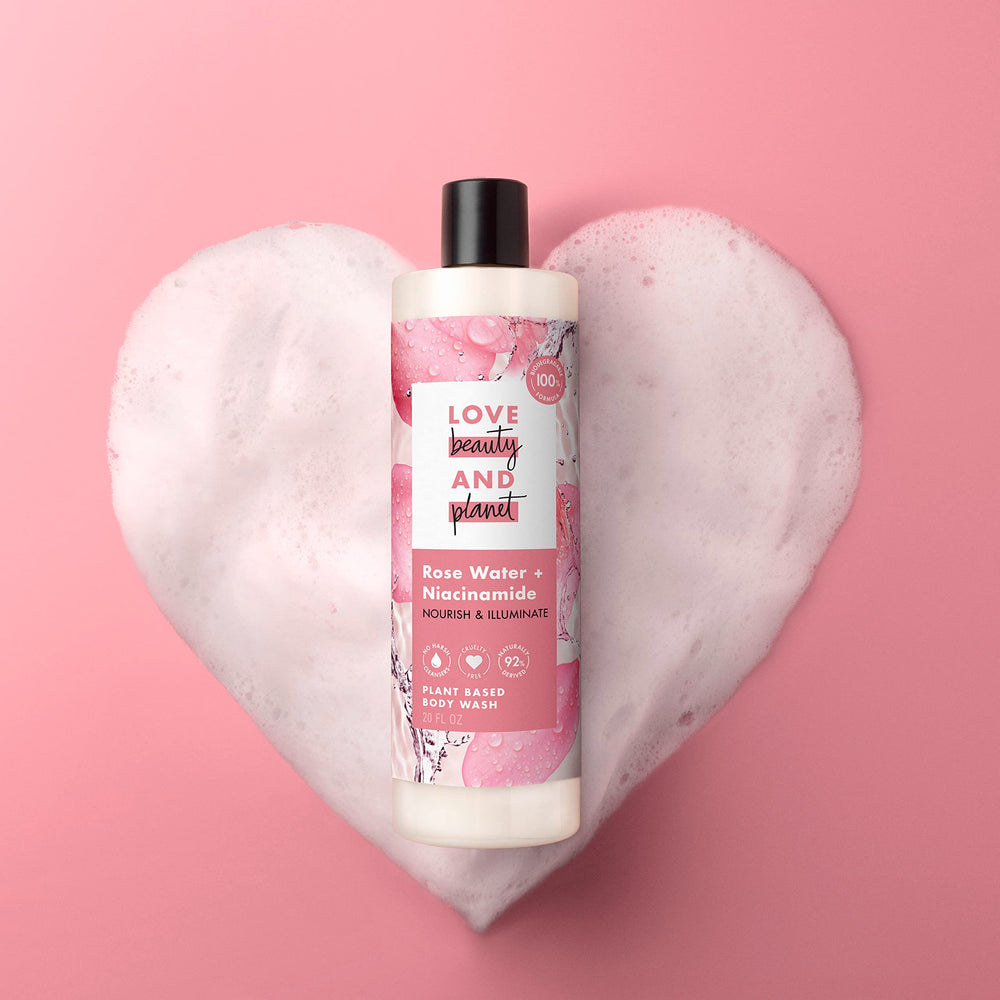 Love Beauty and Planet paraben-free body wash promotes clean beauty