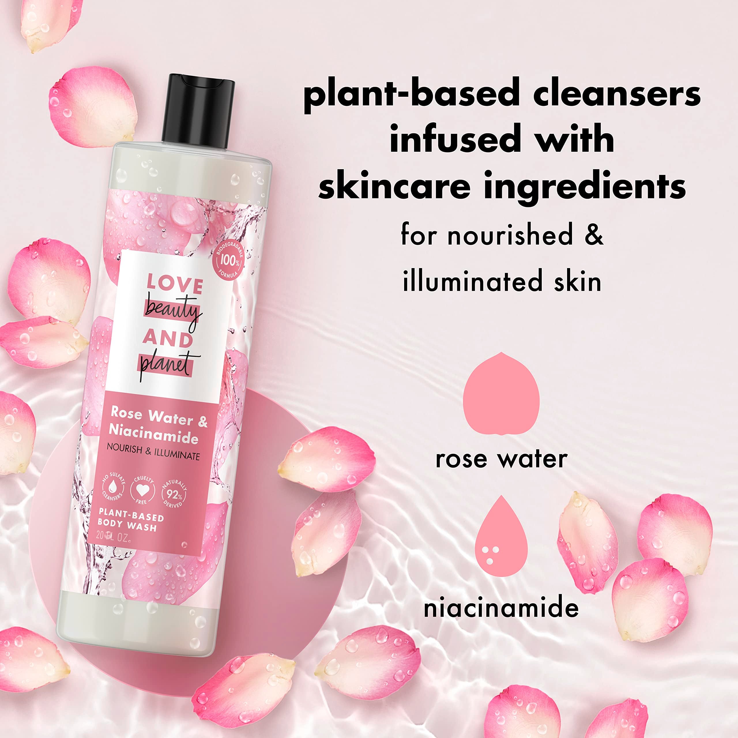 Love Beauty and Planet recyclable bottle emphasizes eco-conscious design