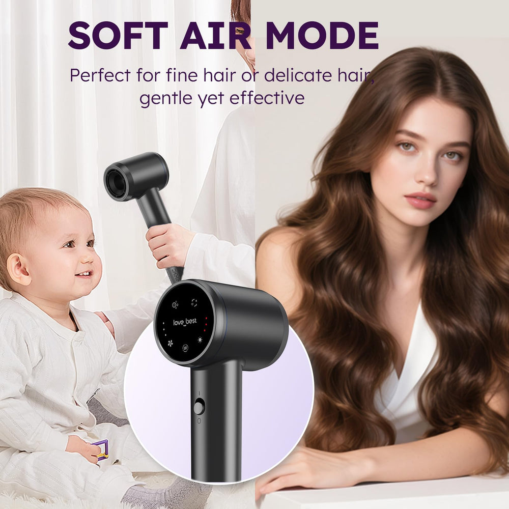 Love Best hair dryer operating quietly at 67dB.