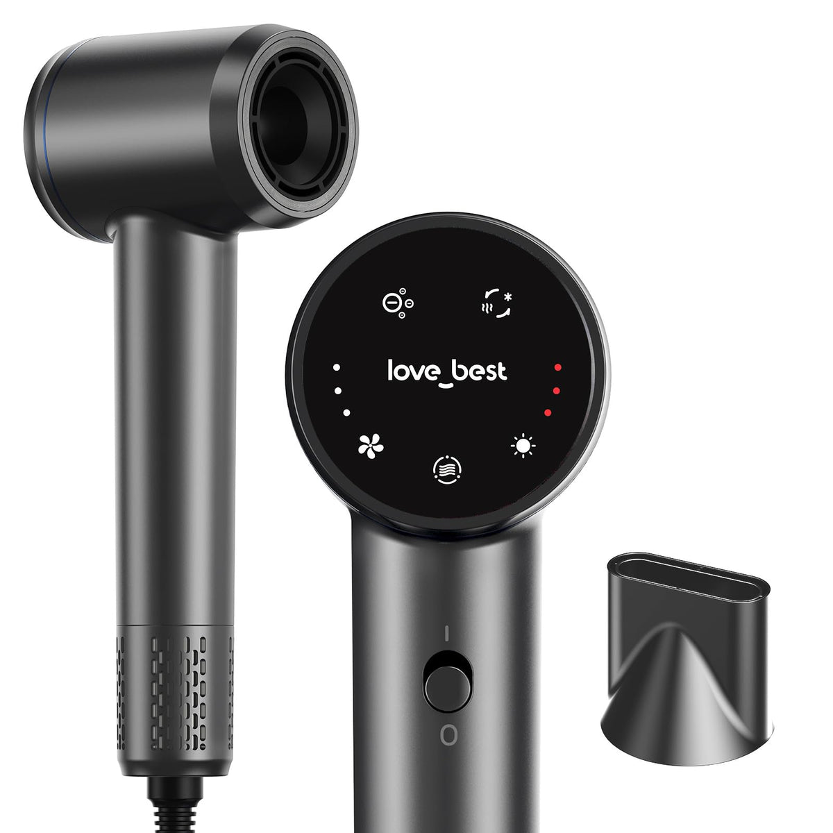 Love Best hair dryer with touchscreen control for precise styling.