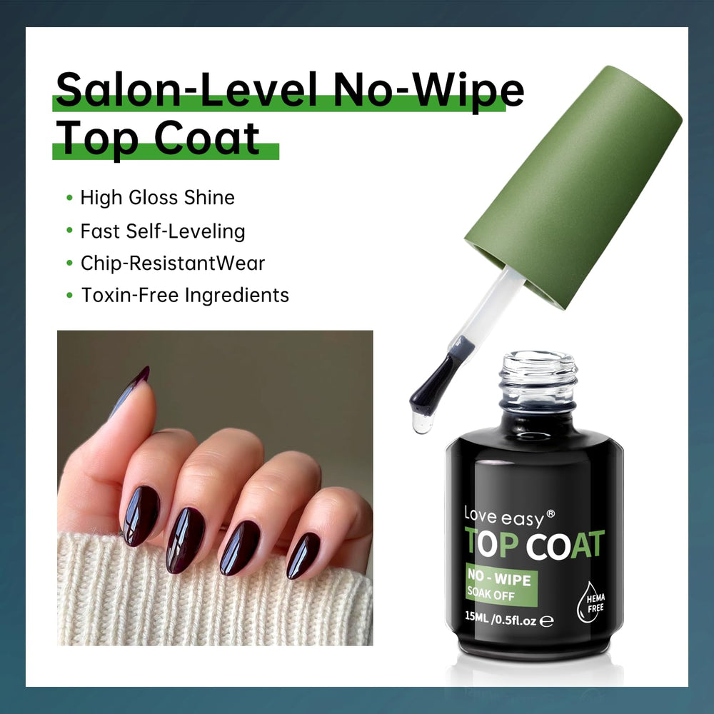 Love easy Hema Free Builder Base Gel clear nails close-up shows natural extension potential.