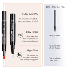 Love easy Hema Free Gel Nail Pen, color rojo para uñas.