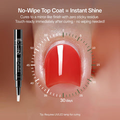 Love Easy no-wipe top coat for instant shine and no residue.