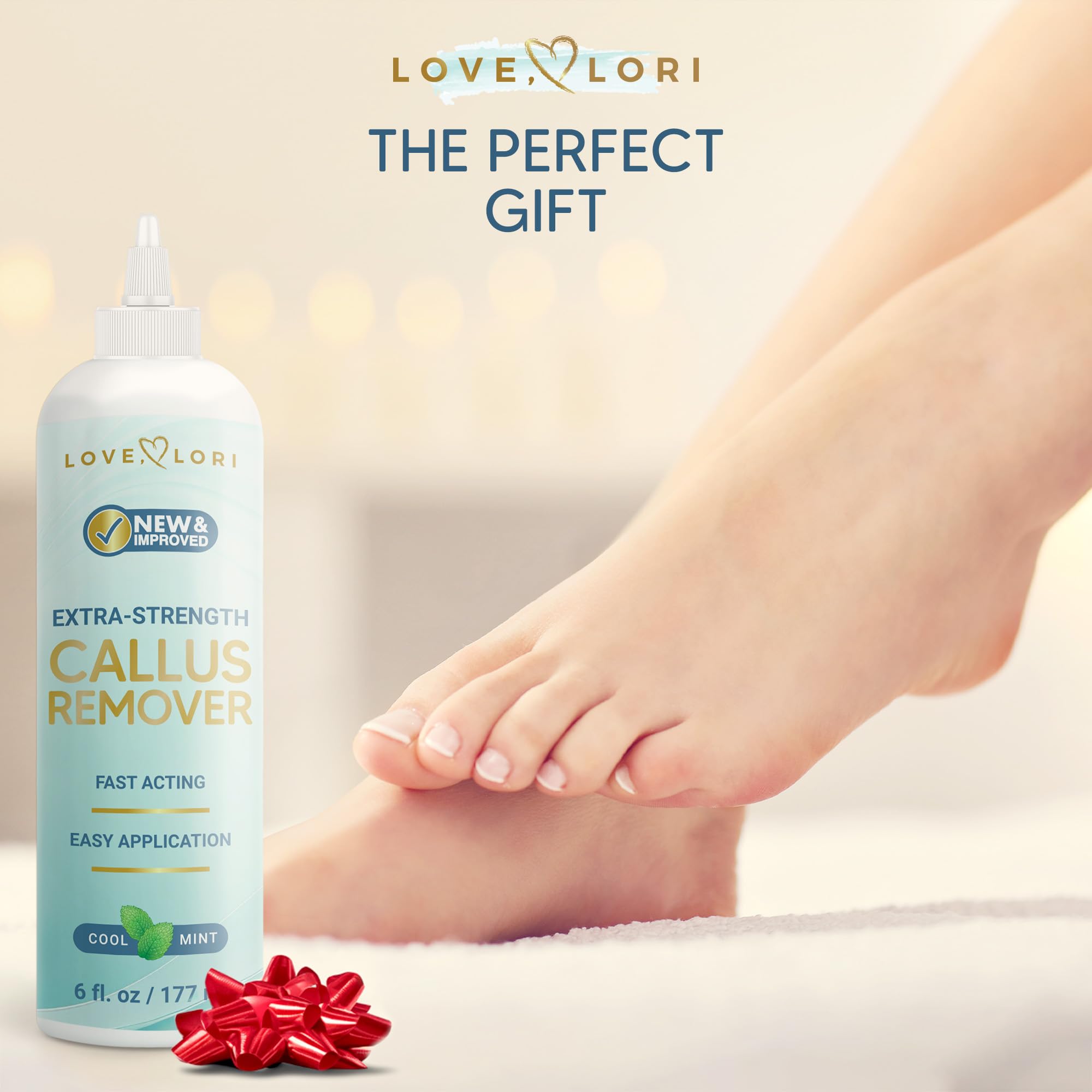 Love Lori before and after feet comparison showing smoother results