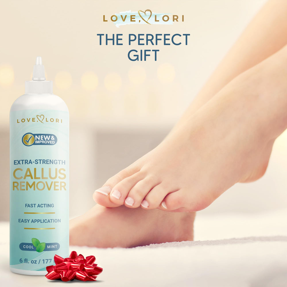 Love Lori before and after feet comparison showing smoother results