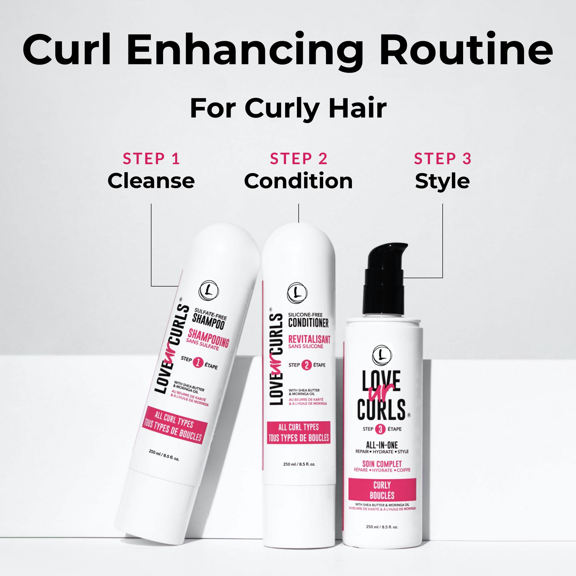 Love Ur Curls conditioner tube highlights detangling for smoother curls