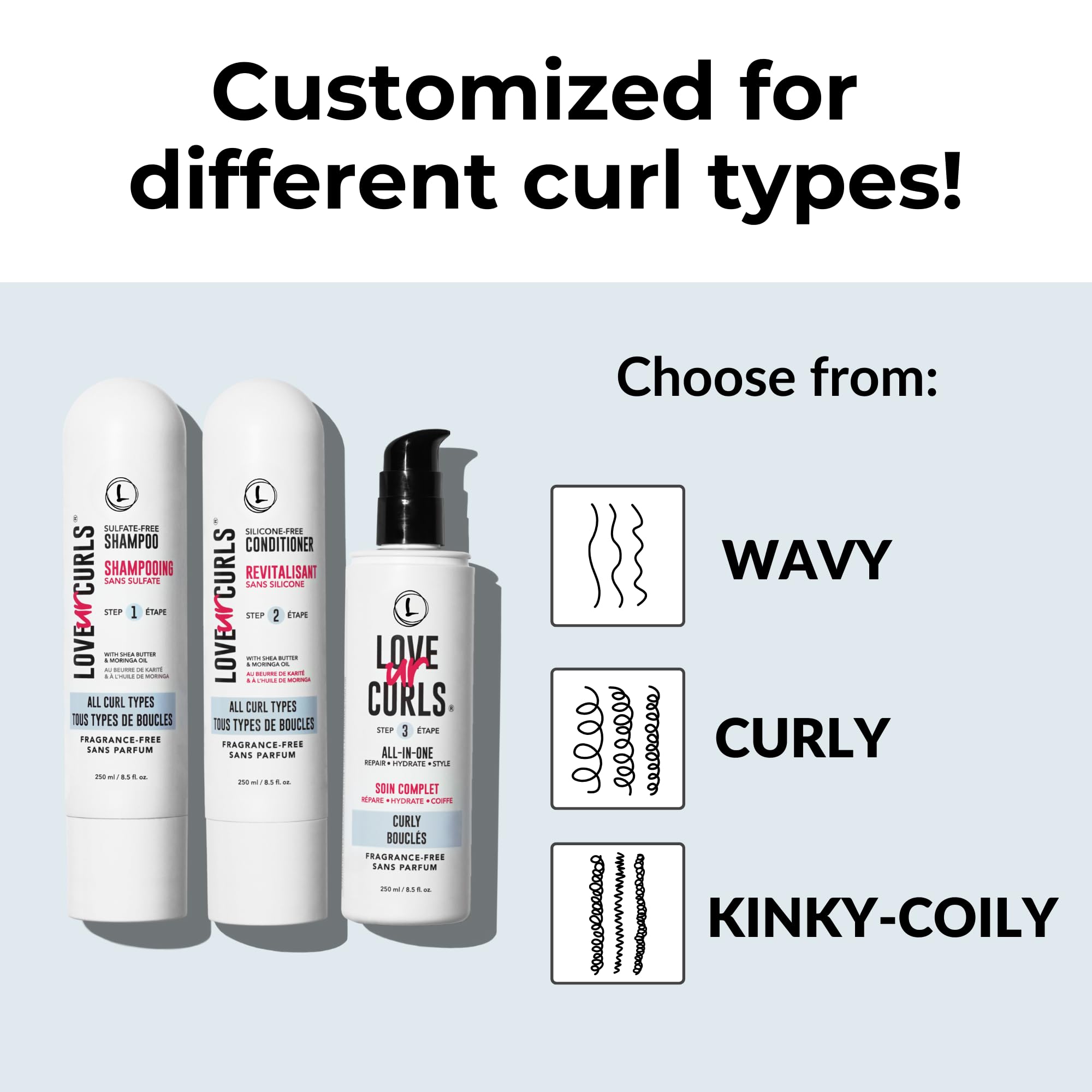 Love Ur Curls defined curls 3A-3C results for soft definition.