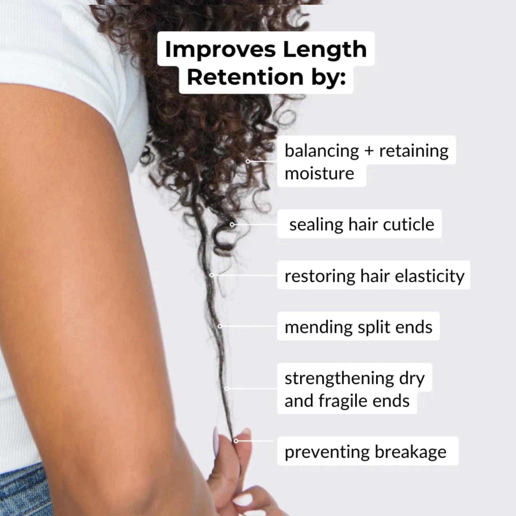 Love Ur Curls apply on dry damaged hair for extra hydration and elasticity.
