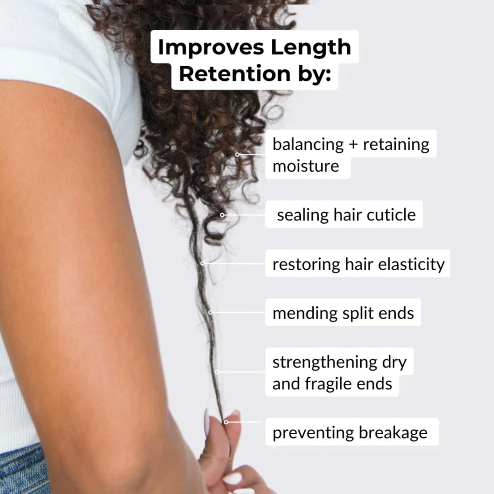 Love Ur Curls apply on dry damaged hair for extra hydration and elasticity.