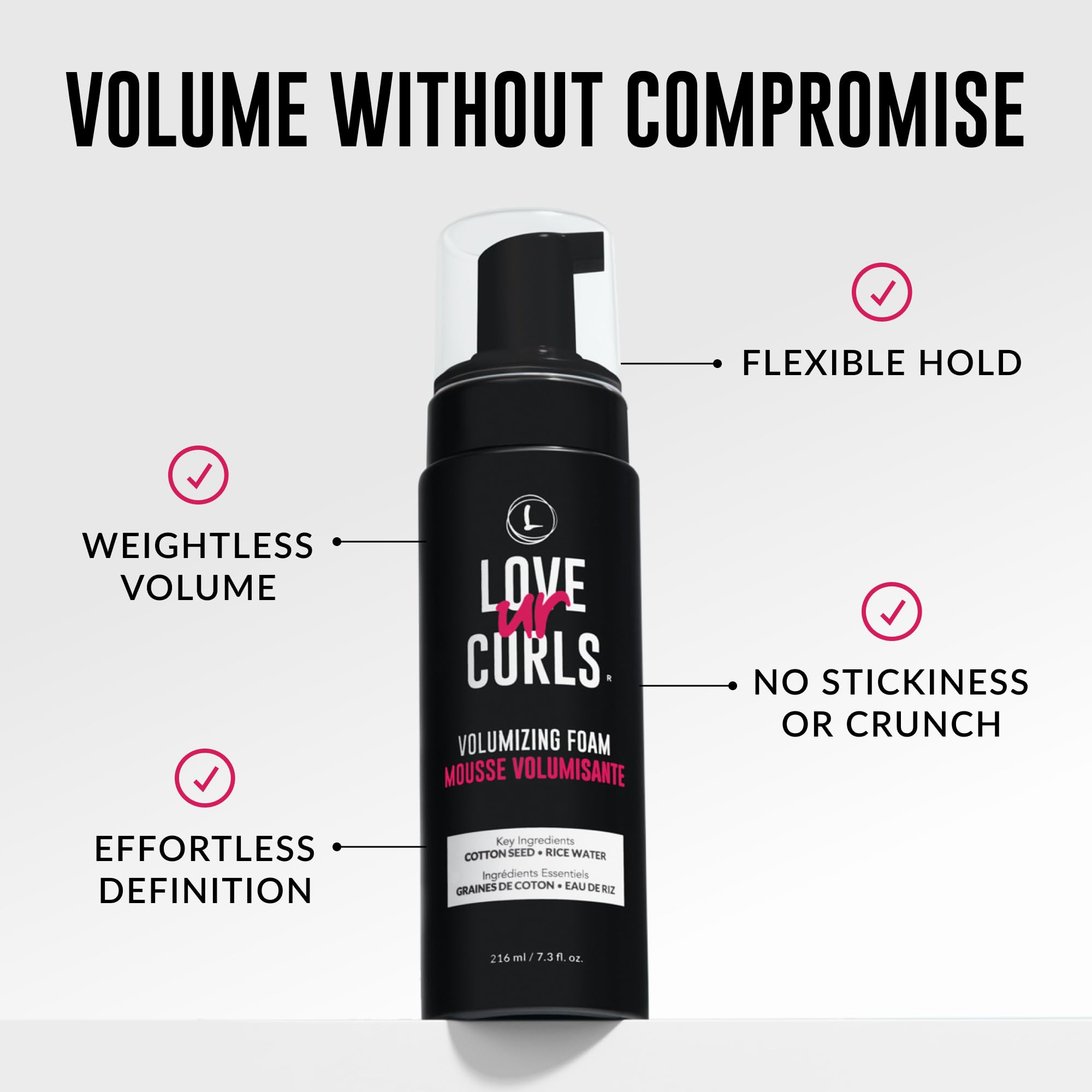 Love Ur Curls Foamy Curls Definition close-up shows defined, bouncy curls.
