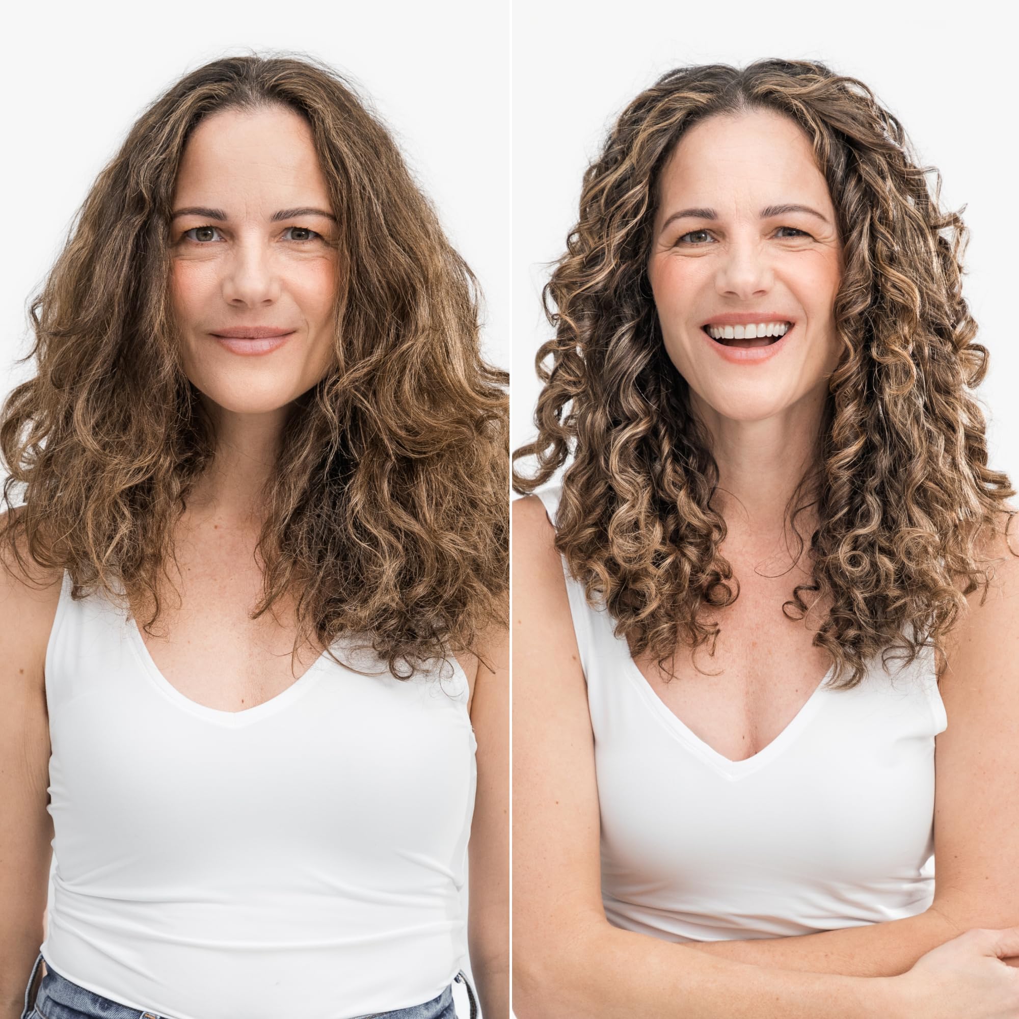 Love Ur Curls Frizz Control displays smooth, frizz-free curls.