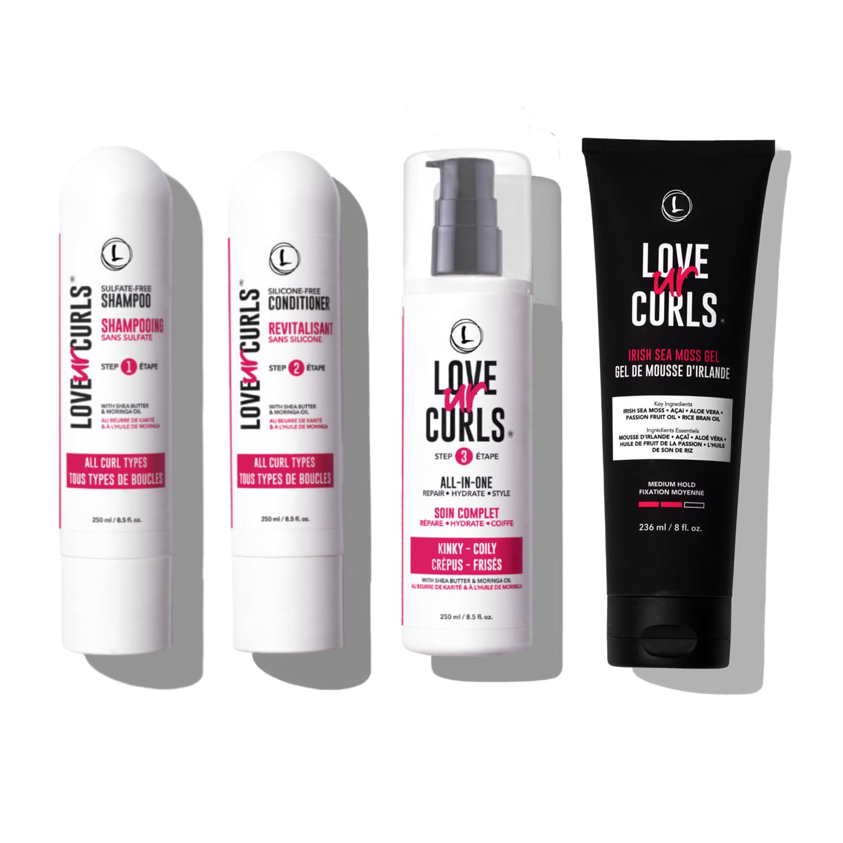 Love Ur Curls Gentle Moisturizing Shampoo in action delivering a smooth cleanse.