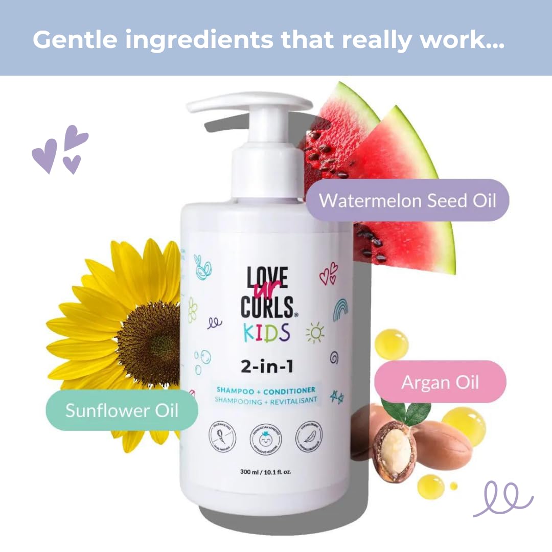 Love Ur Curls Kids sunflower seed oil smooths texture for easy manageability