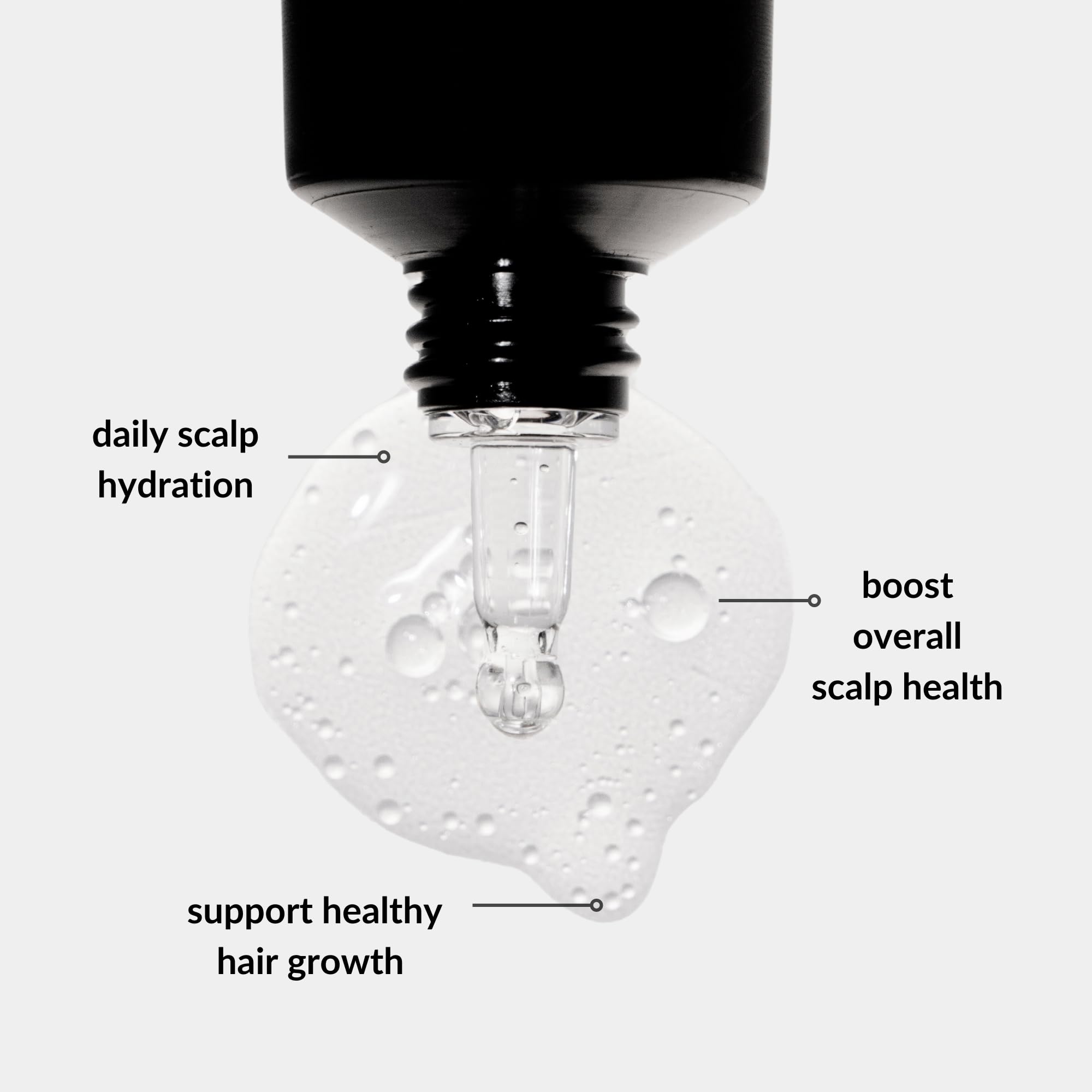 Love Ur Curls scalp serum applicator demonstrates easy, precise application for even distribution
