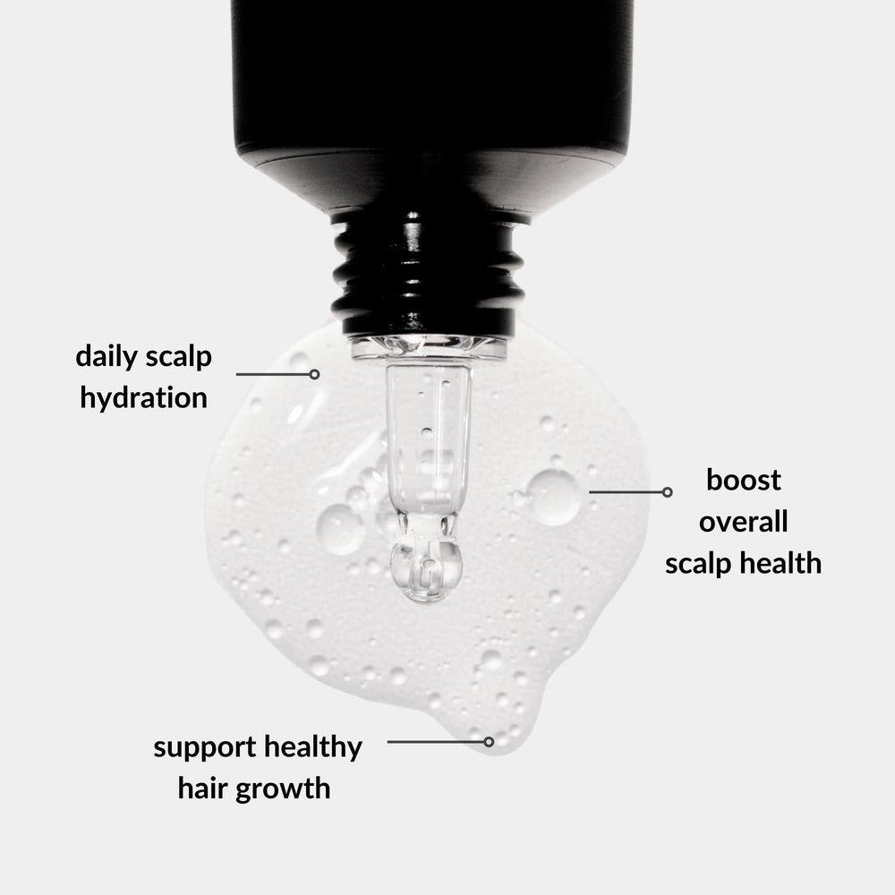 Love Ur Curls scalp serum applicator demonstrates easy, precise application for even distribution