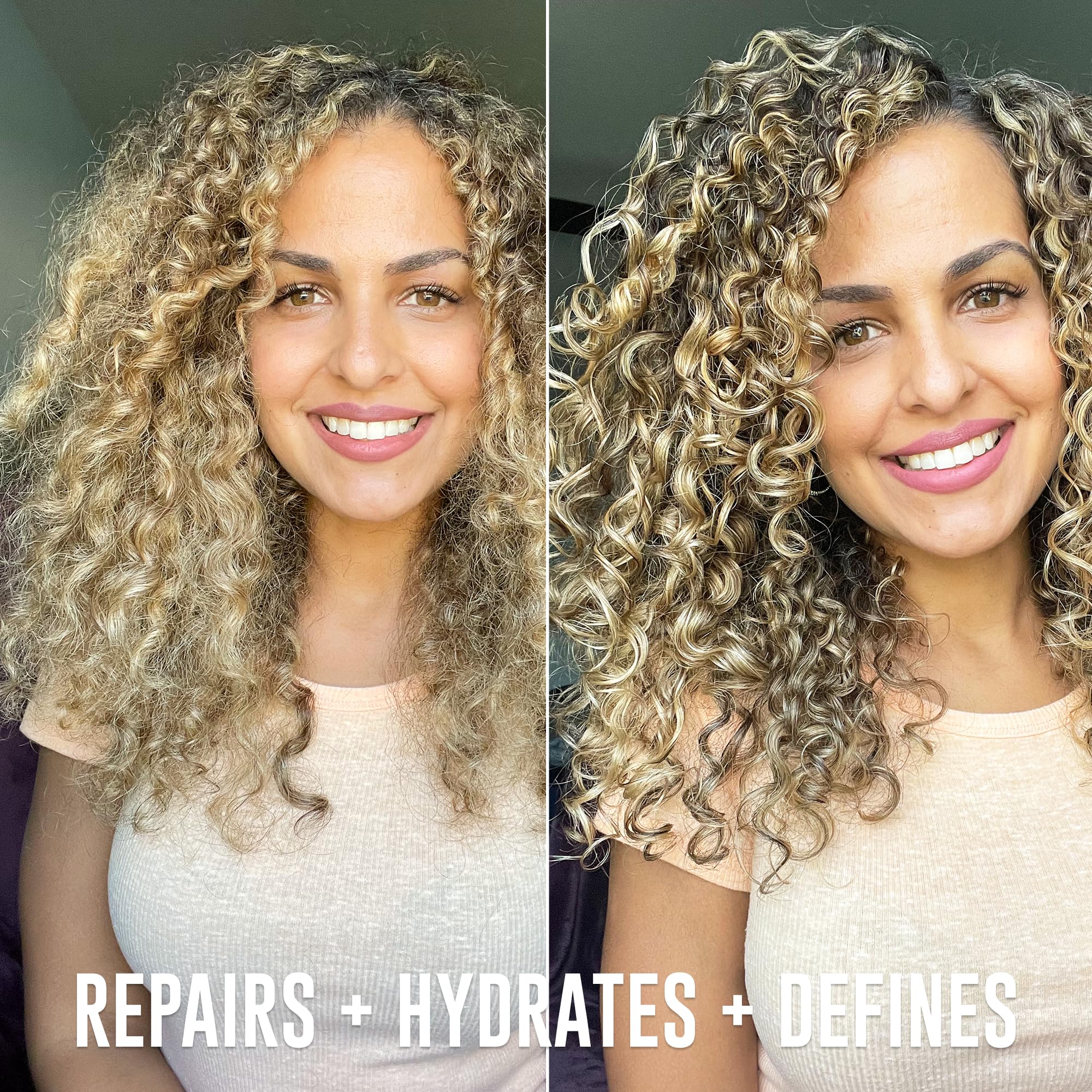 Love Ur Curls ingredients image features shea butter and moringa oil nourishment