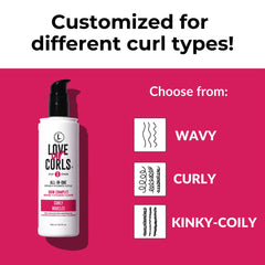 Love Ur Curls Ultra-Hydrating Detangling Conditioner dispensing pump aids easy detangling and shine