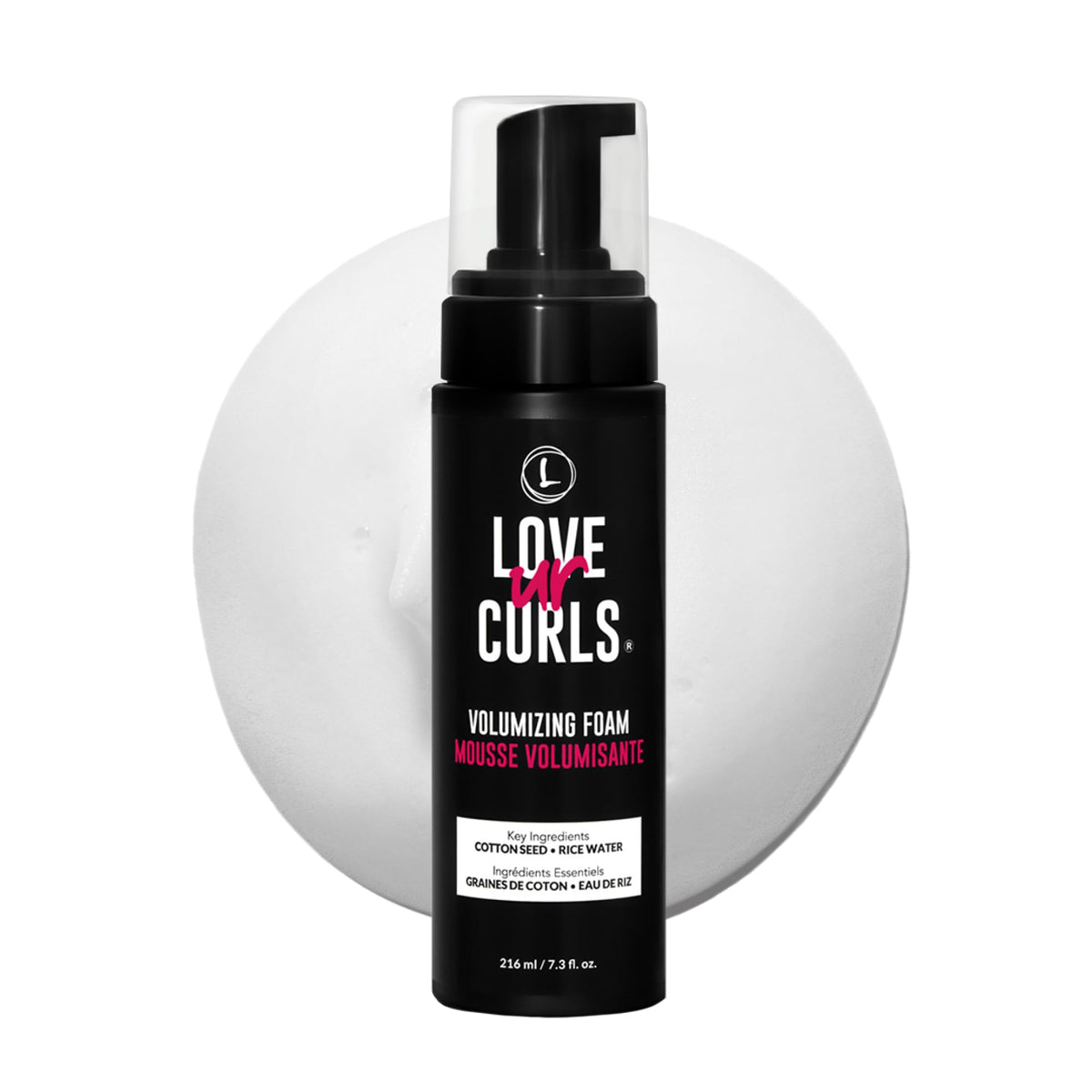 Love Ur Curls Volume Foam Bottle delivers weightless lift with soft definition.