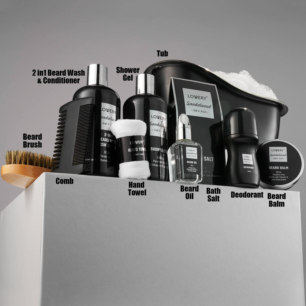 LOVERY 11-piece grooming kit with bath salts for spa-like pampering.