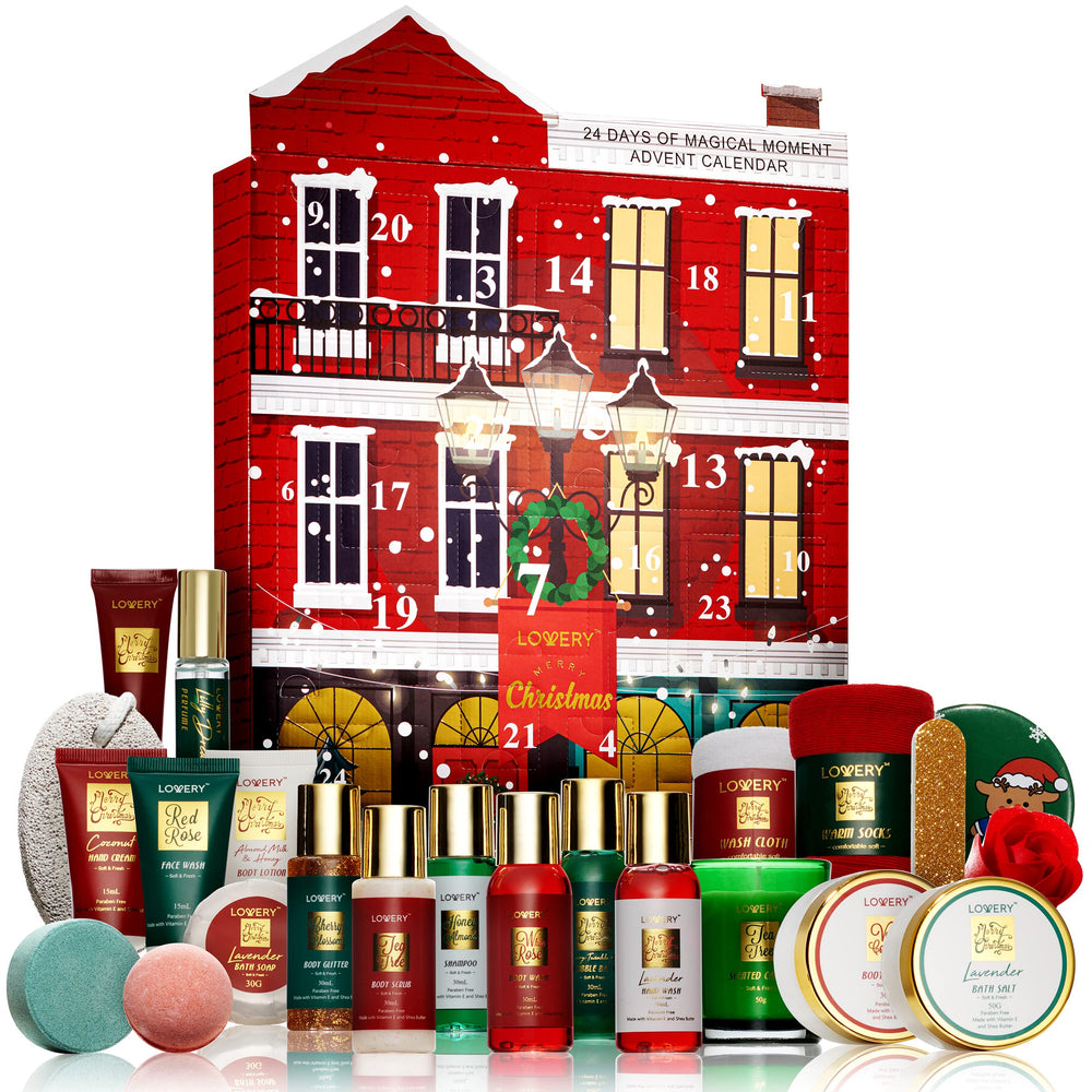 LOVERY Advent Calendar lifestyle shot showing daily rituals and self-care moments.