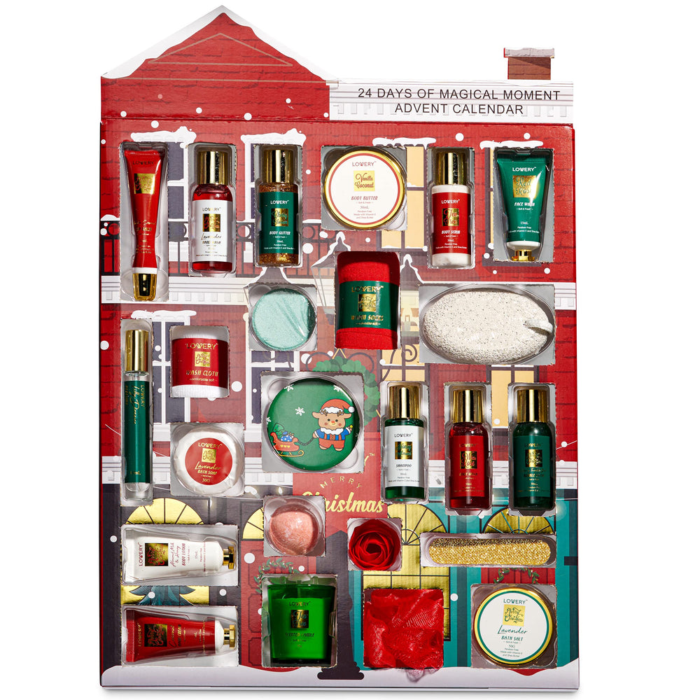 LOVERY Advent Calendar spa-relaxation themes with fragrant products for unwinding.
