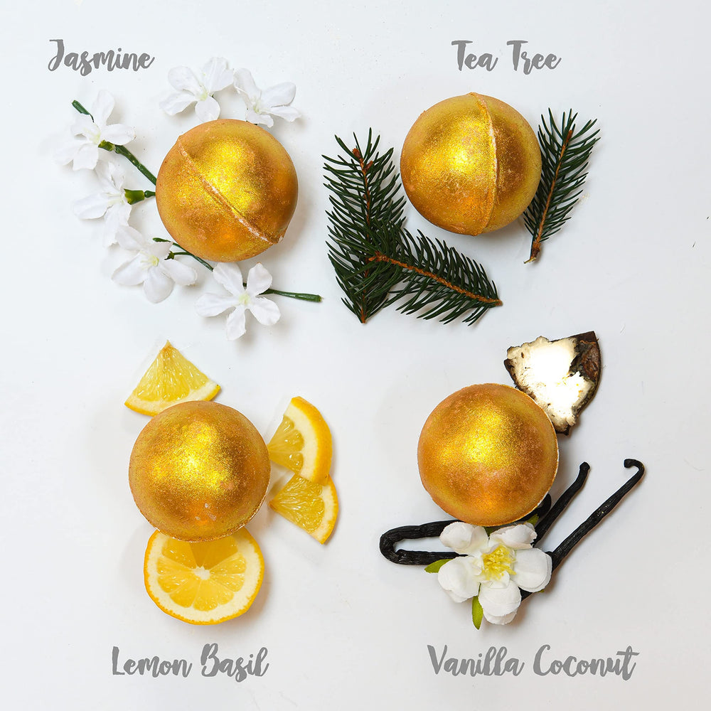 Lovery vanilla coconut bath bomb with warm scent and relaxing spa vibes.