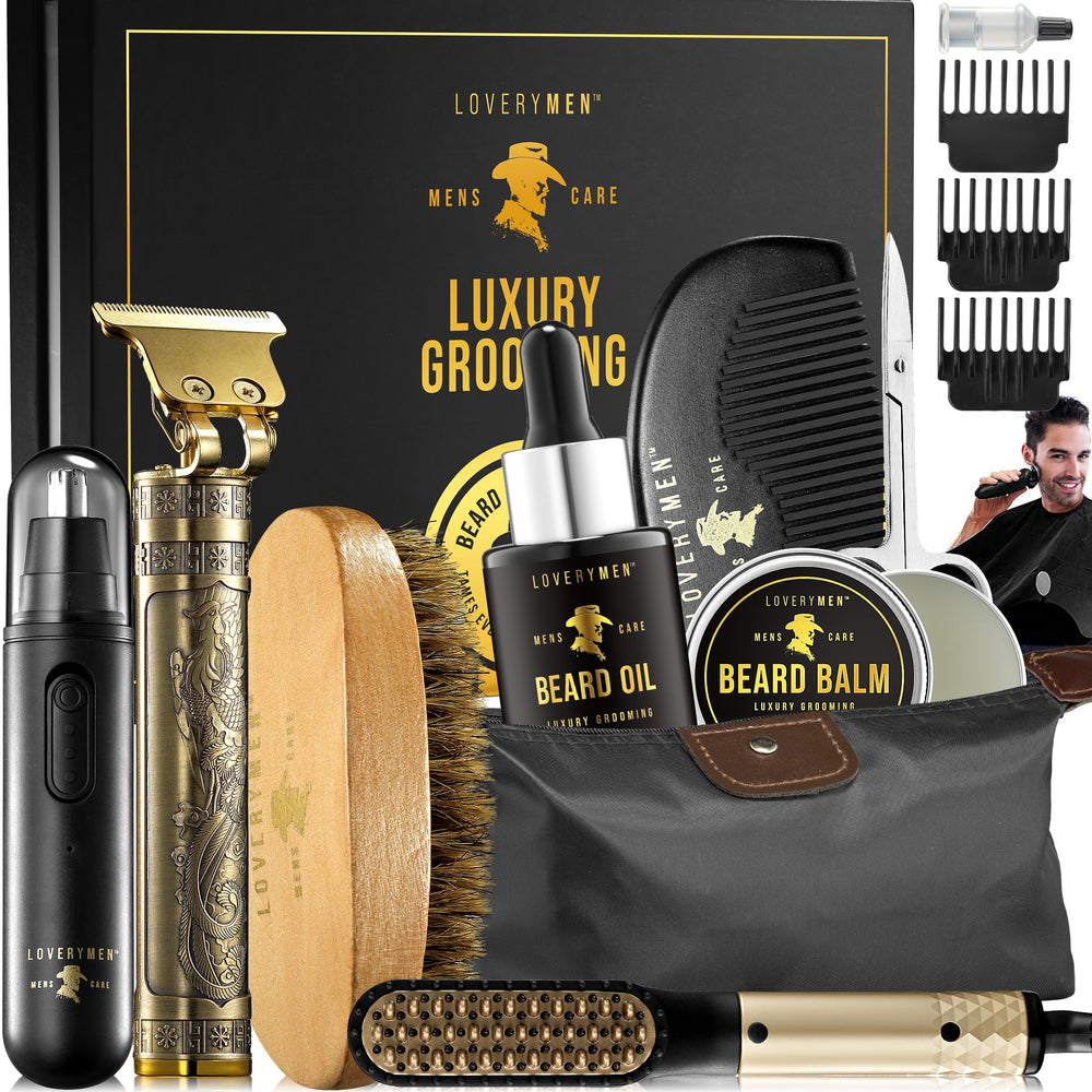 LOVERY beard brush and comb for detangling and shaping beard.