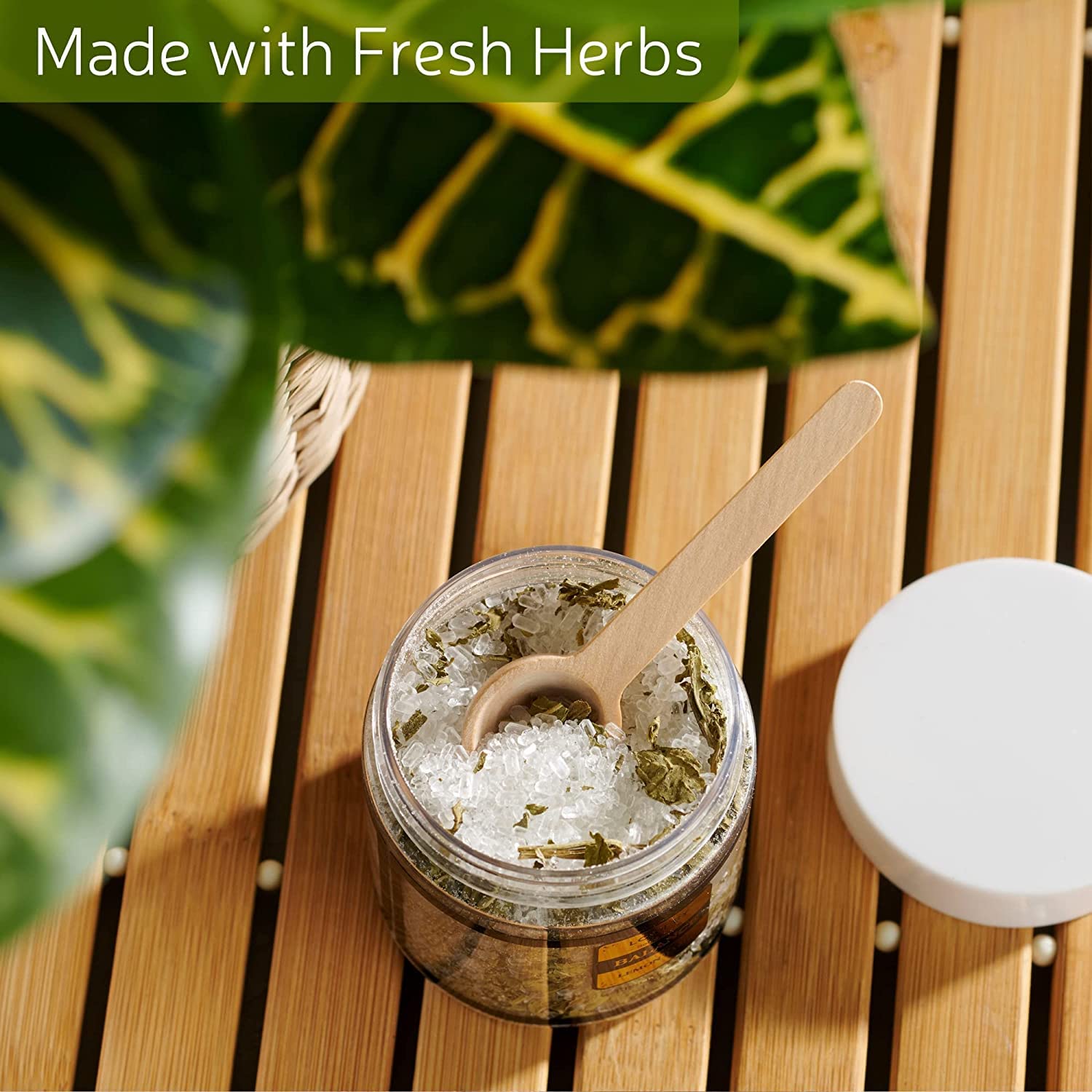 LOVERY Coconut bath salts jar delivers tropical aroma for soothing soak