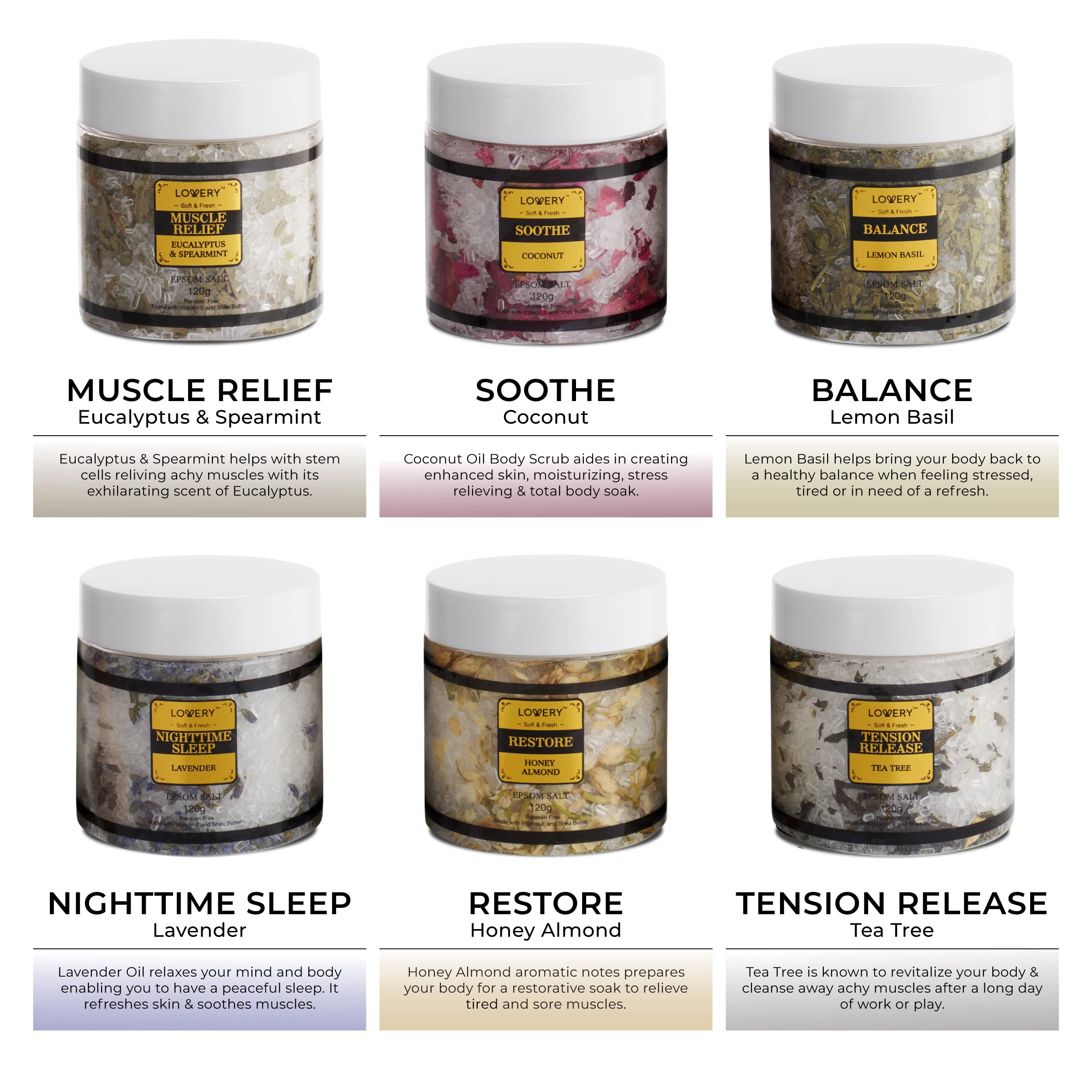 LOVERY Deluxe gift box with wooden scoop for easy self-care routine