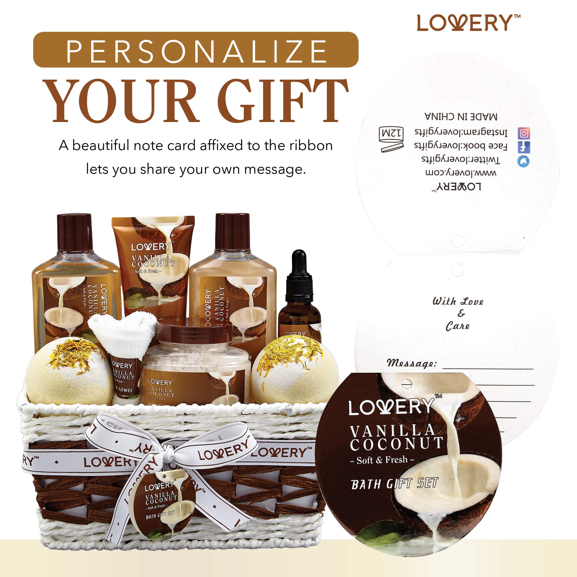 LOVERY gift note card completes the presentation for a personal touch.