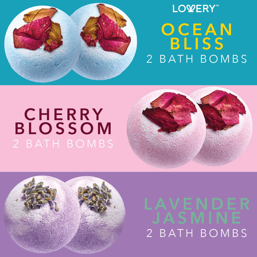 LOVERY green magnolia jasmine bath bomb refreshing scent and skin-softening properties.
