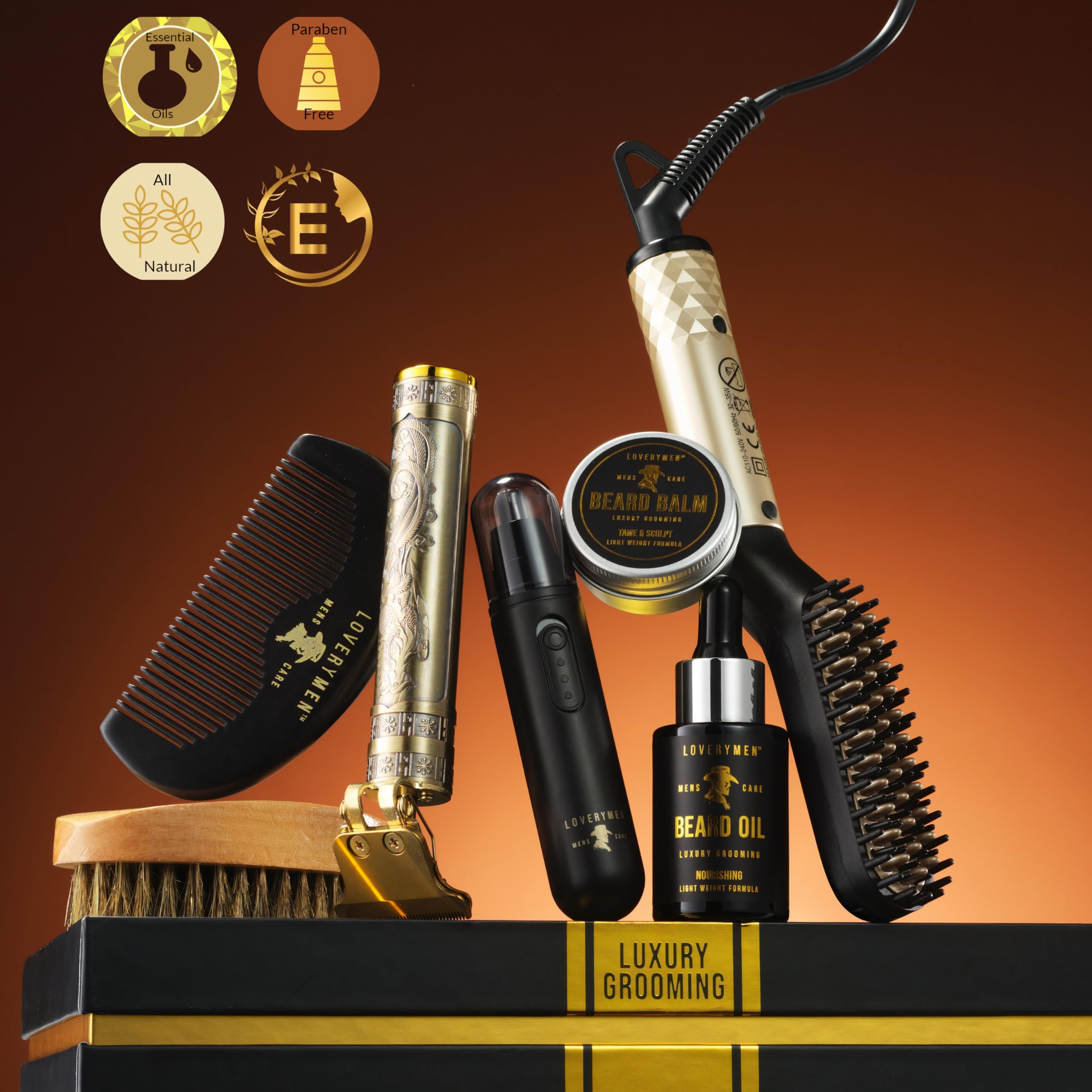 LOVERY hair straightener brush for smooth, frizz-free styling.