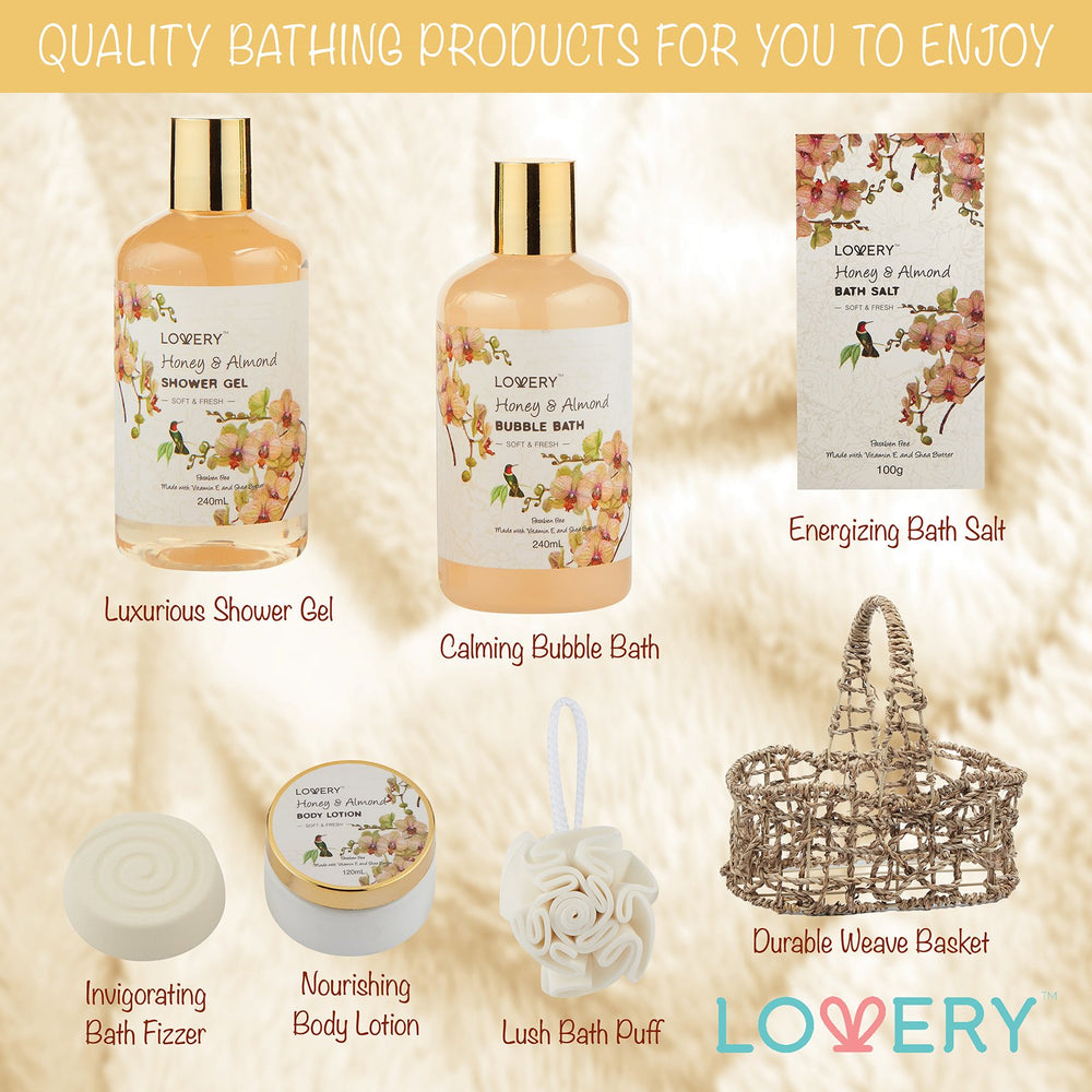 LOVERY honey almond body lotion offers lasting moisturization and smooth skin after shower