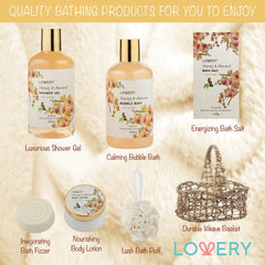 LOVERY honey almond body lotion offers lasting moisturization and smooth skin after shower