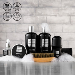 LOVERY sandalwood aromatherapy shower gel bottle, refreshing masculine cleanse.