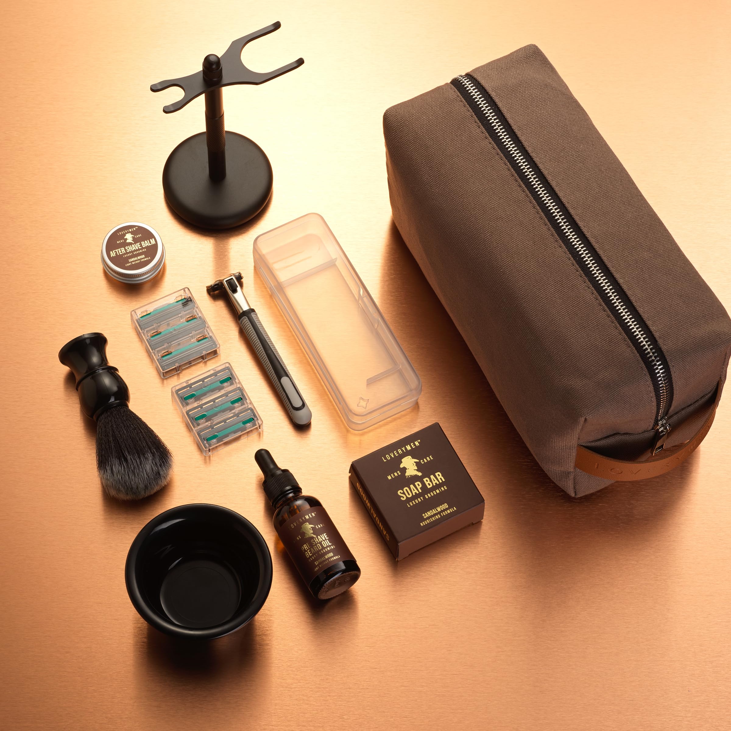 Lovery sandalwood bar soap delivers rich lather and skin nourishment during shaving