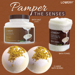 LOVERY vanilla coconut body scrub delivers exfoliating texture for smoother skin.