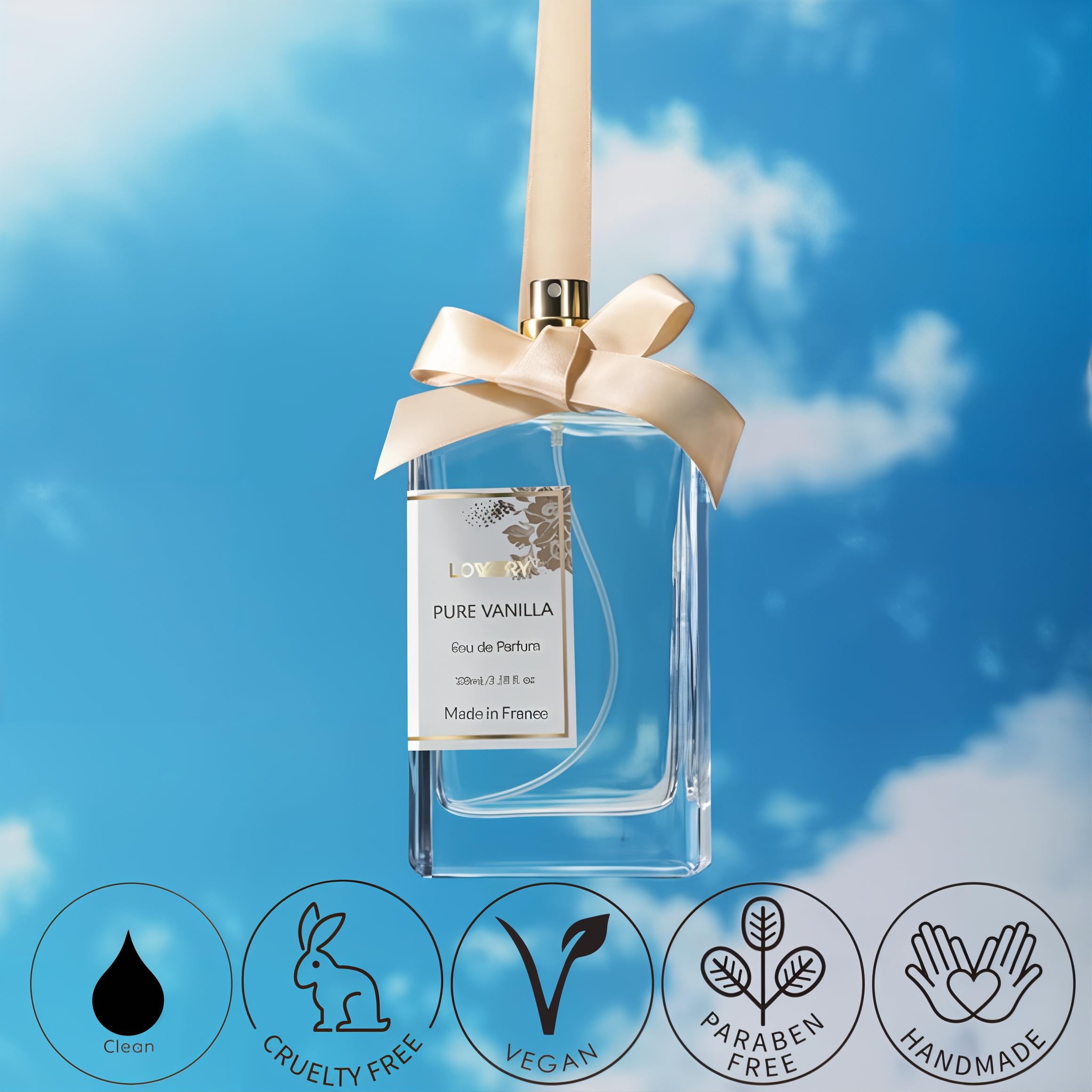 LOVERY vanilla fragrance packaging showing premium gift-ready presentation