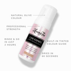 Loving Tan 2 HR Express quick-dry foam dries in seconds after application