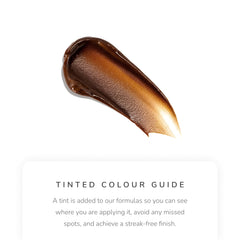Loving Tan 2Hr Express color guide on skin shows easy, streak-free application.