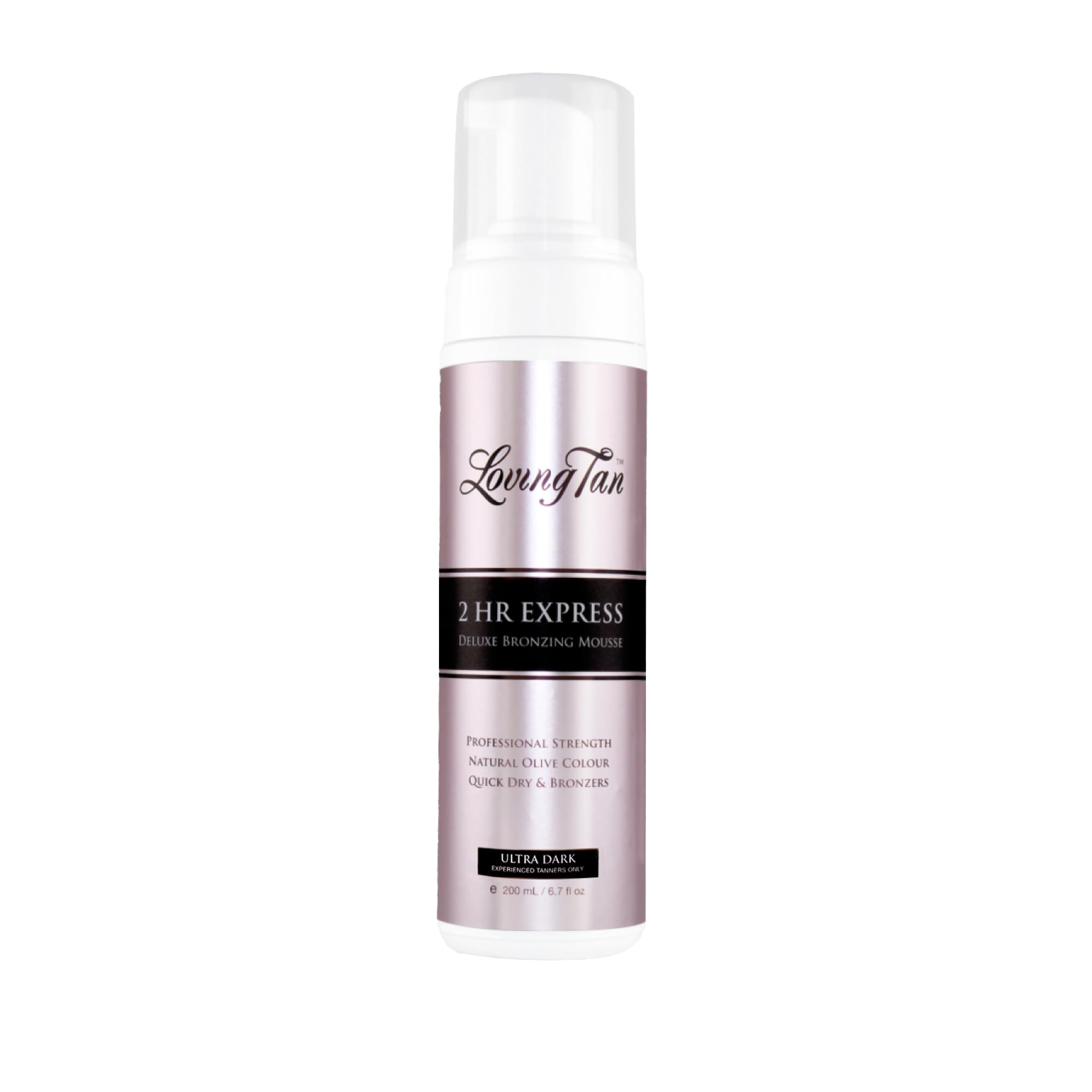 Loving Tan 2HR Express Mousse with application mitt enables precise, streak-free self-tanning.
