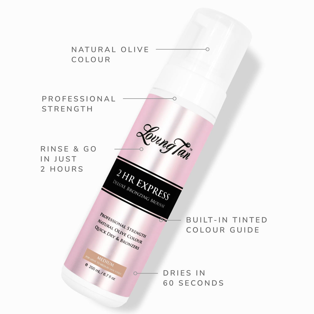 Loving Tan deluxe applicator mitt applies mousse evenly.