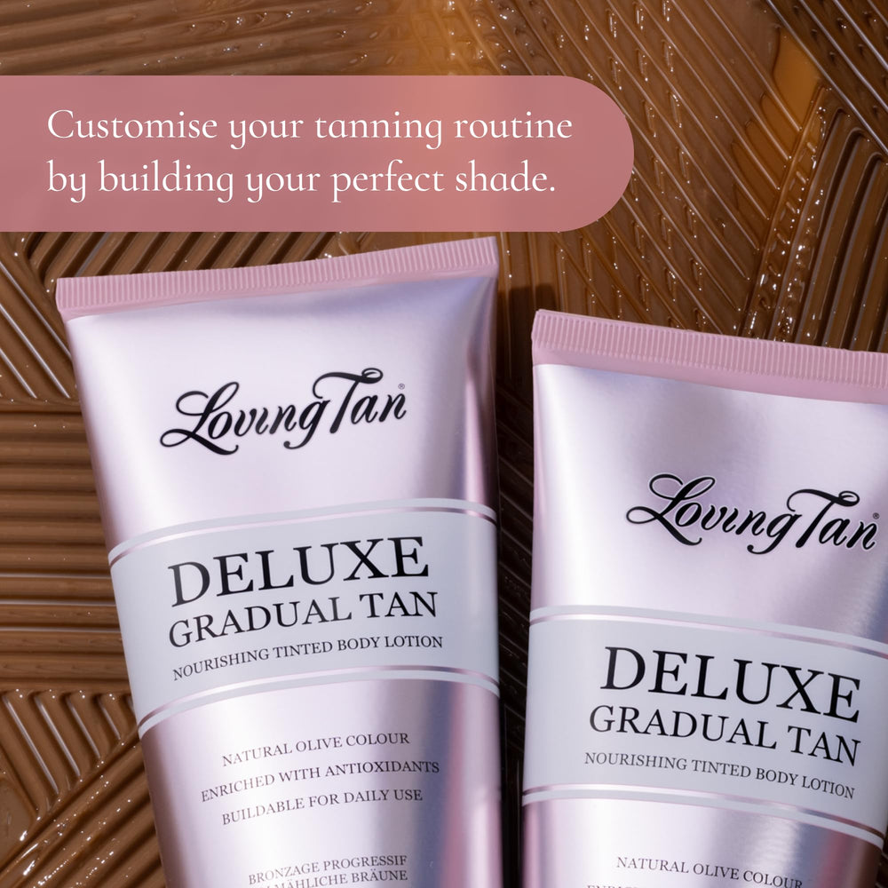 Loving Tan Deluxe Gradual Tan Lotion shea butter base nourishes and improves skin elasticity.