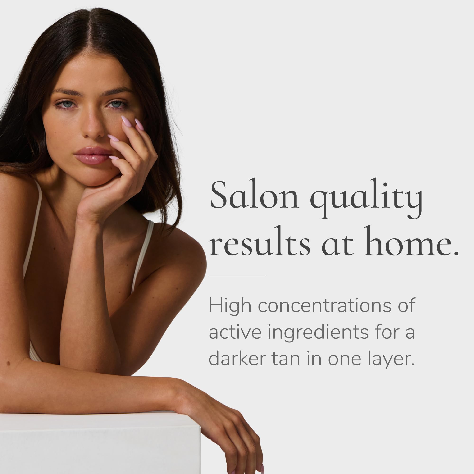 Loving Tan Deluxe Gradual Tan Lotion with application mitt demonstrates easy, even application.
