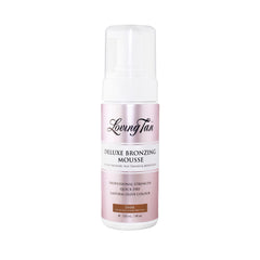 Loving Tan Deluxe Mousse dark bottle ready for a natural streak-free tan