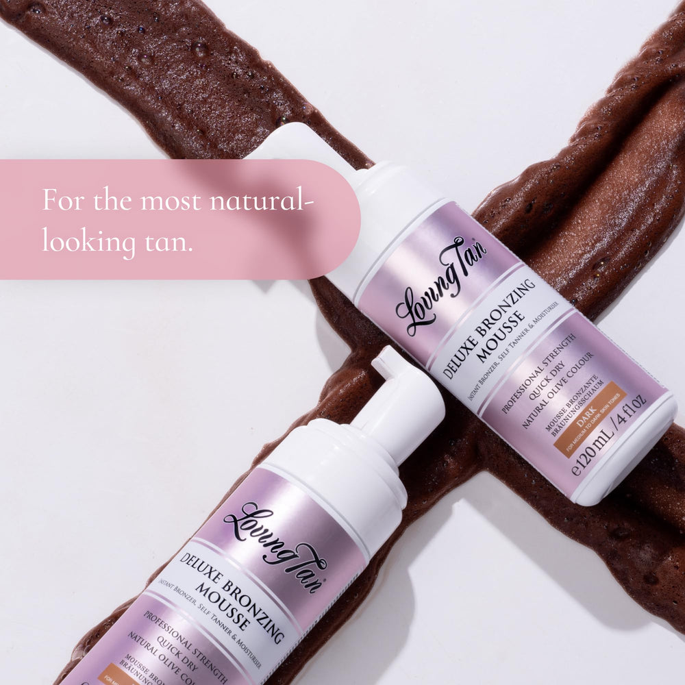 Loving Tan Deluxe Mousse color developing after eight hours into deeper tan