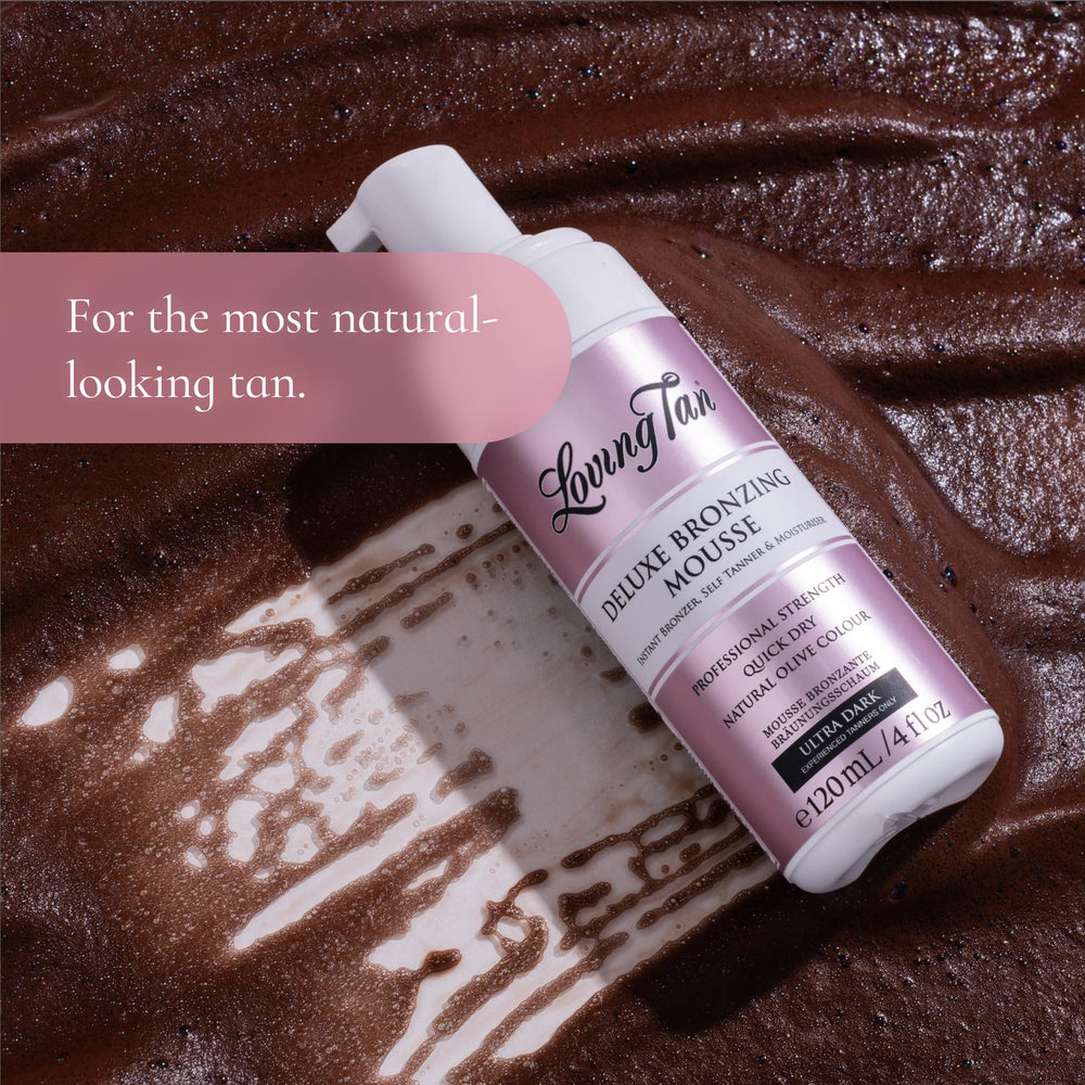 Loving Tan Deluxe mousse dries in 60 seconds with no sticky residue