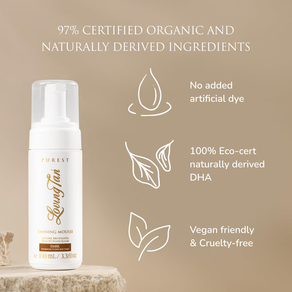 Loving Tan Purest tanning mitt enables even, mess-free bronzing.