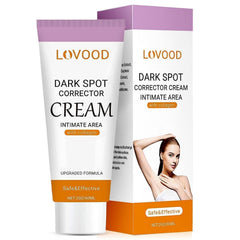LOVOOD Dark Spot Corrector Cream bottle closeup showing premium formula for targeted skin care