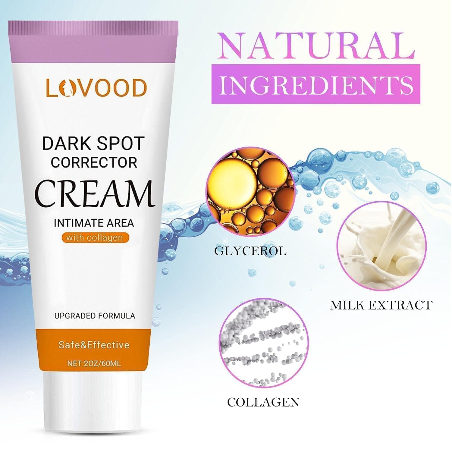LOVOOD cream on knees and elbows provides deep moisturization